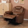 HOMCOM Overstuffed Manual Recliner Chair With Thick Sponge Padded Headrest And Armrest, And Rocking Function, Brown -Lush Living Store GUEST f27afe9e 5676 43e9 9b5f 4d54626c6b36