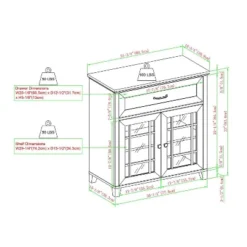 Transitional 2 Door Window Pane Accent Cabinet Dark Walnut - Saracina Home -Lush Living Store GUEST f28d8f30 c7cd 4120 b365 7f84e460f726