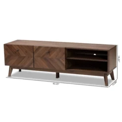 Hartman Wood TV Stand For TVs Up To 60" Walnut Brown - Baxton Studio -Lush Living Store GUEST f32696c7 ef62 4e16 bce3 da2e20d1ce89