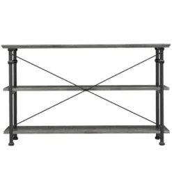 Ronay Rustic Industrial Console Table - Inspire Q® -Lush Living Store GUEST f3a702c2 9931 4613 9e5e 209d446f3052