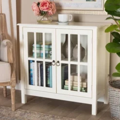 Kendall Wood And Glass Kitchen Cabinet White - Baxton Studio 14 Kendall Wood And Glass Kitchen Cabinet White - Baxton Studio -Lush Living Store GUEST f3c63e60 0e3a 4fd9 91ee 4412c28d4421