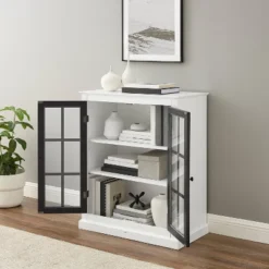 Cecily Stackable Storage Pantry White/Matte Black - Crosley -Lush Living Store GUEST f3d48607 a301 49b4 9013 5e4f1a55fd7c