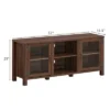 Costway TV Stand Entertainment Center For TV's Up To 65'' W/ Storage Cabinets Walnut