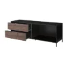 Wood And Metal TV Stand For TVs Up To 58" Brown/Black - The Urban Port -Lush Living Store GUEST f42eb7c2 37cb 4dc0 a8f0 36046ff1b8af