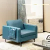 Costway Modern Leathaire Fabric Accent Armchair Single Sofa W/ Side Storage Pocket -Lush Living Store GUEST f433d091 59f3 4f01 9b32 dc0898f93769