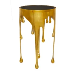 Contemporary Aluminum Melting Accent Table - Olivia & May 26 Contemporary Aluminum Melting Accent Table - Olivia & May -Lush Living Store GUEST f456c369 c032 4b62 8199 1903cdb0849c