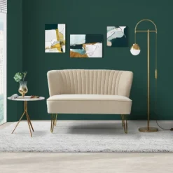 Ainhoa 45" Contemporary Solid And Manufactured Wooden Frame Loveseat | ARTFUL LIVING DESIGN -Lush Living Store GUEST f49e08a1 72b8 47fa 9a84 8a4520984a69