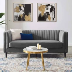 Devote Channel Tufted Performance Velvet Loveseat - Modway -Lush Living Store GUEST f4de29d5 1d0c 45de aee6 1bdcdd9571b6