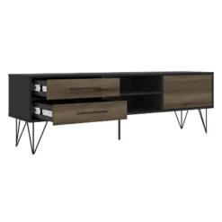 Wood And Metal 4 Drawer TV Stand For TVs Up To 60" Brown/Black - The Urban Port -Lush Living Store GUEST f52399d9 d8b3 42a6 a85e 81dbe27f05f3