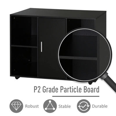 Vinsetto Multipurpose Filing Cabinet Printer Stand With An Interior Cabinet, 2 Shelves, & Printers/Scanner Area 7 Vinsetto Multipurpose Filing Cabinet Printer Stand With An Interior Cabinet, 2 Shelves, & Printers/Scanner Area - Image 5