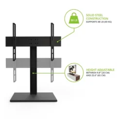 Kanto TTS100 Adjustable Table Top TV Mount With Integrated Cable Management For 37" - 65" TV -Lush Living Store GUEST f5ba30e5 0b58 4fe7 b71b 637127708daa