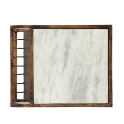 Zeyer Boho Glam Handcrafted Marble Top C-Shaped Side Table With Magazine Rack Natural White/Antique Brass - Christopher Knight Home -Lush Living Store GUEST f5d23309 2630 4f7d 94e9 6da80eb6f1f2