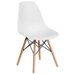 Flash Furniture Elon Series Plastic Chair With Wooden Legs -Lush Living Store GUEST f6415e9f 3428 4563 a81b 16dfbe23fb0b