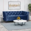 Chatwin Contemporary Tufted Velvet Sofa Dark Blue - Christopher Knight Home -Lush Living Store GUEST f69584a1 9bae 4f67 a558 e0b6fec28a79