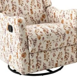 Bernd Transitional Comfy Wingback Manual Swivel Glider Recliner With Built-in S-spring And Metal Base | KARAT HOME -Lush Living Store GUEST f6b6c230 8b96 4d68 9606 dc232bcb696f