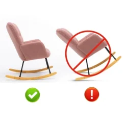 Epping Accent Modern Armchair Faux Shearling Fabric Nursery Glider Rocker, Wingback Chair Rocking Chairs-Maison Boucle -Lush Living Store GUEST f72fb9ca bcf5 43cb baf9 1c77bcb0958f