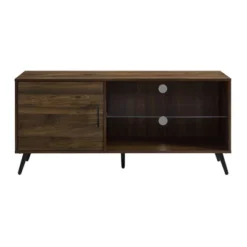 Single Door Mid-Century Modern TV Stand For TVs Up To 58" Dark Walnut - Saracina Home -Lush Living Store GUEST f7633595 8d40 4fdc ab20 d58671c2ed16