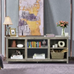 Costway 58'' 2-Tier TV Stand Entertainment Media Center Console Up To 65'' Grey -Lush Living Store GUEST f7720bc8 86ca 44e3 a4ae d19b3fe4f8f9