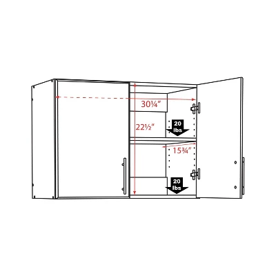 32" Elite Stackable Wall Cabinet - Prepac 7 32" Elite Stackable Wall Cabinet - Prepac - Image 5