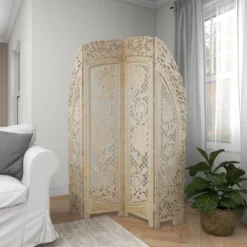Eclectic Wood Room Divider Screen White - Olivia & May -Lush Living Store GUEST f7c14071 67b2 4829 a13d 1aa9eb3e9f89