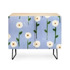 Reves Et Histoires Cute Little Flowers Black Legged Credenza - Deny Designs -Lush Living Store GUEST f7fd4d93 f7fe 45c0 bdae 47be57d64927