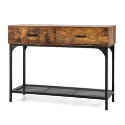 Costway Console CouchTable With 2 Drawers Metal Frame Entryway Table For Living Room -Lush Living Store GUEST f82aa6bf e3d1 459d a436 29ca82614ff8