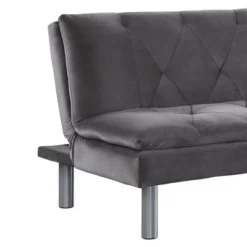 66" Cilliers Sofa Gray Velvet/Chrome Finish - Acme Furniture -Lush Living Store GUEST f8578a24 b35b 45f6 8b3e 336ae684ab1c
