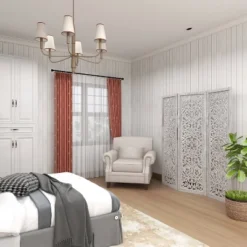 Farmhouse Wood Carved Room Divider Screen White - Olivia & May -Lush Living Store GUEST f8809ad9 bfcd 4f90 a6ae d1328d76e22d