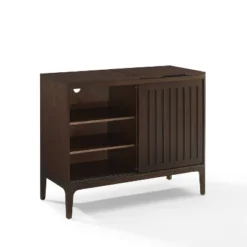 Asher Record Storage Media Console Dark Brown - Crosley -Lush Living Store GUEST f888fe7a 0501 4034 990f 91b88ce79054