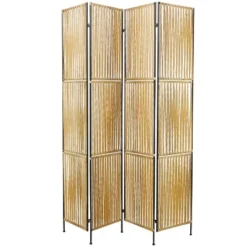 Natural Rattan Room Divider Screen Light Brown - Novogratz -Lush Living Store GUEST f8c31e17 68fd 410d aad7 e011c51bf24e