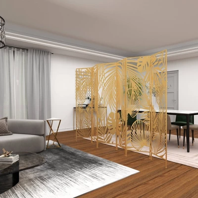 Glam Metal Palms Room Divider Screen Gold - Olivia & May 13 Glam Metal Palms Room Divider Screen Gold - Olivia & May - Image 11