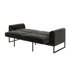 Adley Velvet Fabric Coil Futon With Metal Base - CosmoLiving By Cosmopolitan -Lush Living Store GUEST f8f3192e 066a 4dea 97a9 a5e59939fd9b