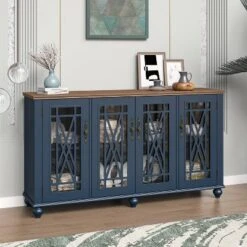 63" Vintage Storage Sideboard Buffet Accent Cabinet - Festivo -Lush Living Store GUEST f93cc29e 3120 43d8 b427 b8c0a0f9ab3b