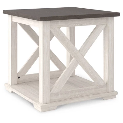 Dorrinson End Side Table White/Black/Gray - Signature Design By Ashley 4 Dorrinson End Side Table White/Black/Gray - Signature Design By Ashley - Image 2