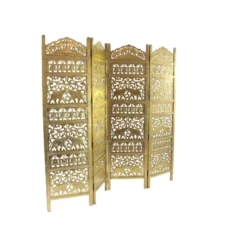 Traditional 4 Panel Fine Carved Room Divider Screen Gold - Olivia & May -Lush Living Store GUEST f9537e90 019c 4929 bb2f 5376bc2297b4