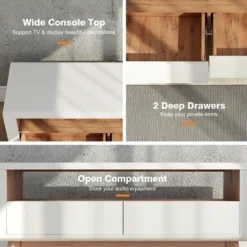 Costway 47'' TV Stand Media Entertainment Center Console W/ 2 Drawers Open Shelve -Lush Living Store GUEST f9b7dbe1 ab05 447d ba29 429e775ea50f