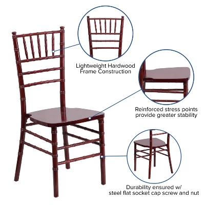 Flash Furniture HERCULES Series Wood Chiavari Chair 4 Flash Furniture HERCULES Series Wood Chiavari Chair - Image 2