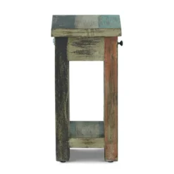 Meader Boho Handmade Distressed Mango Wood End Table - Christopher Knight Home -Lush Living Store GUEST f9f8d23f 63b7 448f ae55 d4394e103a40