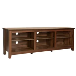 Better Home Products Noah Wooden 70 TV Stand With Open Storage Shelves In Brown -Lush Living Store GUEST fa0d3e41 a262 4430 b4ac 226851864294