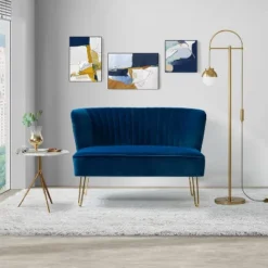 Ainhoa 45" Contemporary Solid And Manufactured Wooden Frame Loveseat | ARTFUL LIVING DESIGN -Lush Living Store GUEST fa126538 568d 45e2 83da c6057229ac67