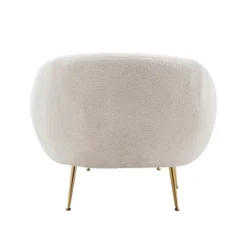 Modern Accent Chair, Teddy Short Plush Particle Velvet Armchair With Ottoman-ModernLuxe -Lush Living Store GUEST fa163a6d 55ae 41c6 acaf 90fb36e81d40