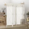 HOMCOM 4-Panel Folding Room Divider, 5.6 Ft Tall Freestanding Paulownia Wood Privacy Screen Panels For Indoor Bedroom Office -Lush Living Store GUEST fa229780 d1bd 4d67 8f6e c3e67e7accd6