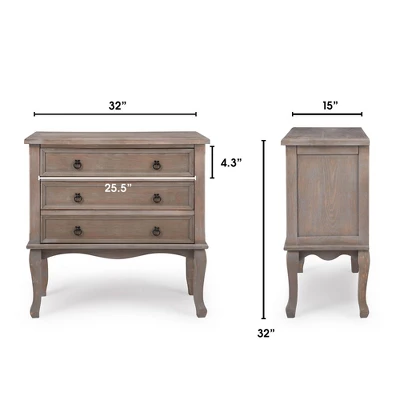 Thomas 3 Drawer Chest Gray - ClickDecor 16 Thomas 3 Drawer Chest Gray - ClickDecor - Image 14