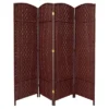 6 Ft. Tall Diamond Weave Fiber Room Divider 4 Panels - Oriental Furniture -Lush Living Store GUEST fa6e28bb 5c3a 42bb 9590 39a1705d1d08