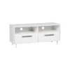 Saint Birch Miami Wood Grain TV Stand, White