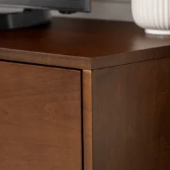 Mid-Century Modern With Closed Storage TV Stand For TVs Up To 58" Walnut - Saracina Home -Lush Living Store GUEST faf1be29 8444 4349 a44d 5d257c19b308