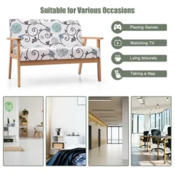 Costway Modern Fabric Loveseat Sofa Couch Upholstered 2-Seat Wood Armchair 19 Costway Modern Fabric Loveseat Sofa Couch Upholstered 2-Seat Wood Armchair -Lush Living Store GUEST faf8af2d e2f2 4652 901d 5a6bf699adb7