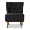 Harmon Velvet Fabric Upholstered And Wood Accent Chair Black/Walnut Brown - Baxton Studio -Lush Living Store GUEST fb65ad49 829b 4590 8e11 e20d3a32b19b