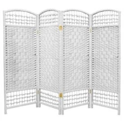 4 Ft. Tall Fiber Weave Room Divider (4 Panels) - Oriental Furniture -Lush Living Store GUEST fc24c9c3 1bde 41d4 b65a ec8c108cc83c