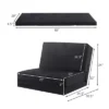 Costway Convertible Fold Down Chair Flip Out Lounger Sleeper Bed Couch Black 1 Costway Convertible Fold Down Chair Flip Out Lounger Sleeper Bed Couch Black -Lush Living Store GUEST fcaf734c bfb5 49b9 beb6 8d9efb88277c